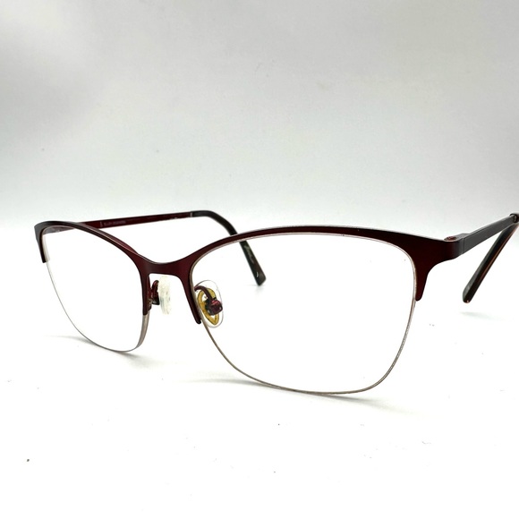 Ellen Degeneres Eyeglasses Frame ED505 Women Burgundy Cat Eye Half Rim 53-16-140 - Picture 1 of 6